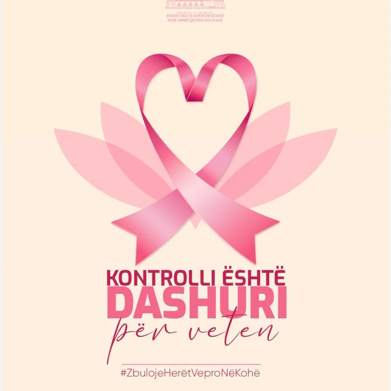 Poster ndërgjegjësues për Tetorin Rozë: Kontrolli është dashuri për veten